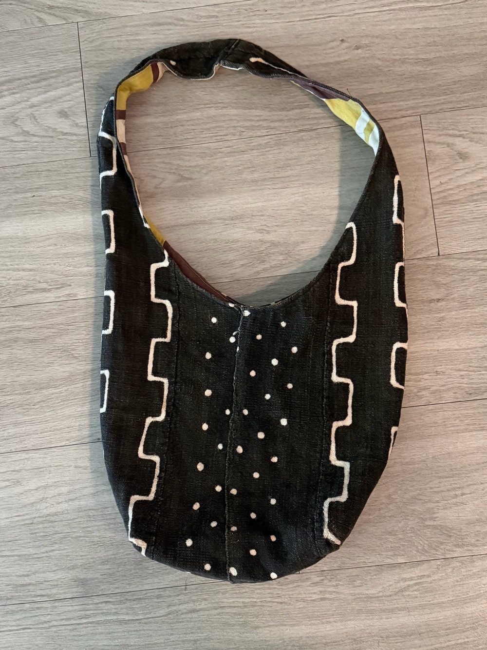 Handcrafted Black Patterned Women’s Shoulder Bag